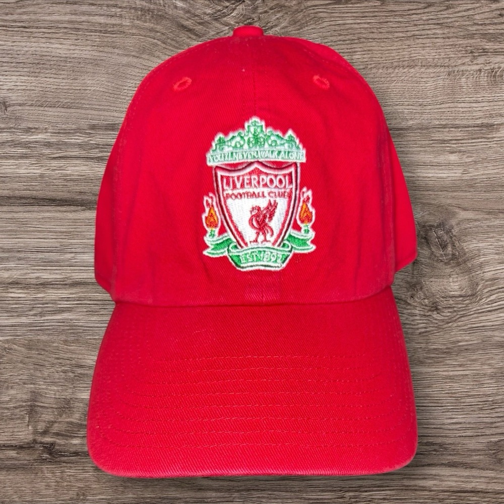 Liverpool FC Football Club "You'll Never Walk Alone" Adjustable Red Hat Cap NEW